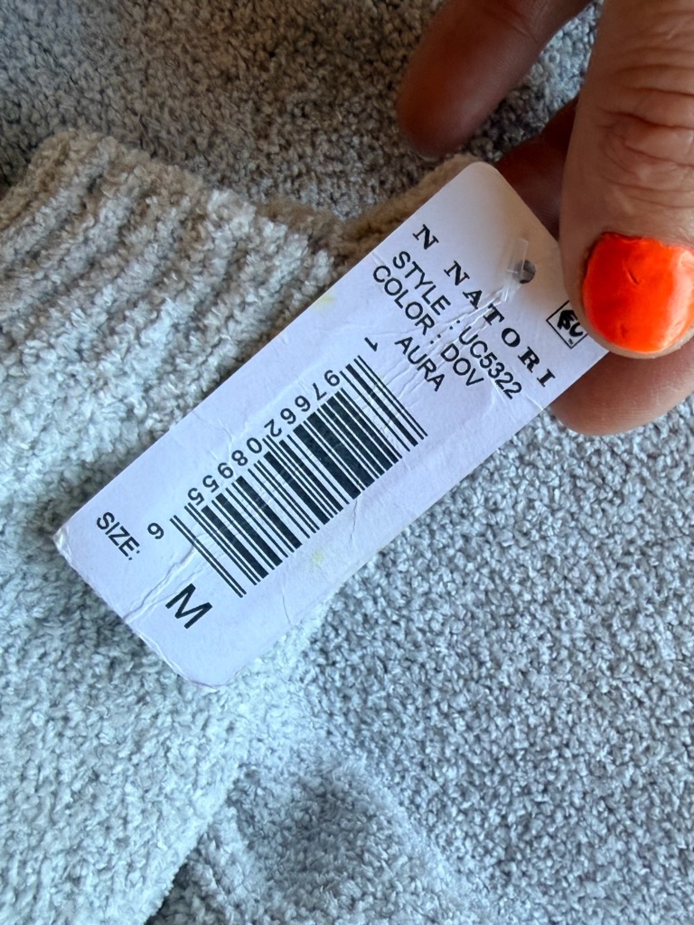 Natori Cream Cozy Knit Pajama Top - Picture 3 of 4